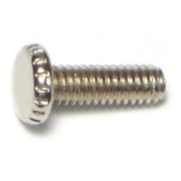 Thumb Screw, #8-32 Thread Size, Nickel Plated Steel, 1/2 in Lg, 20 PK, Midwest Fastener, Mfr#: 64662